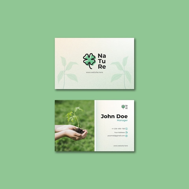 Free PSD flat design nature template