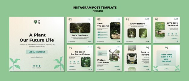 Flat design nature template