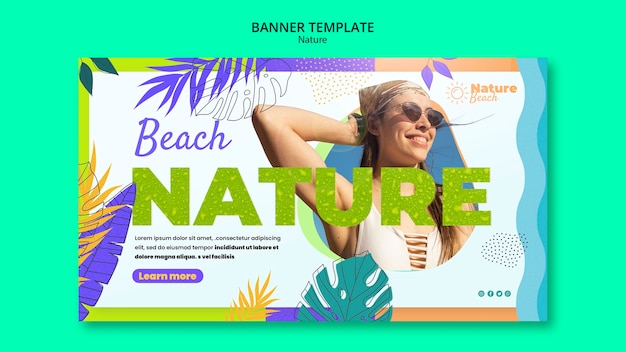 Flat design nature template