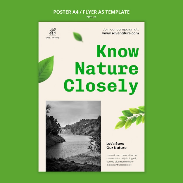 Flat design nature template