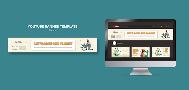 flat design nature template