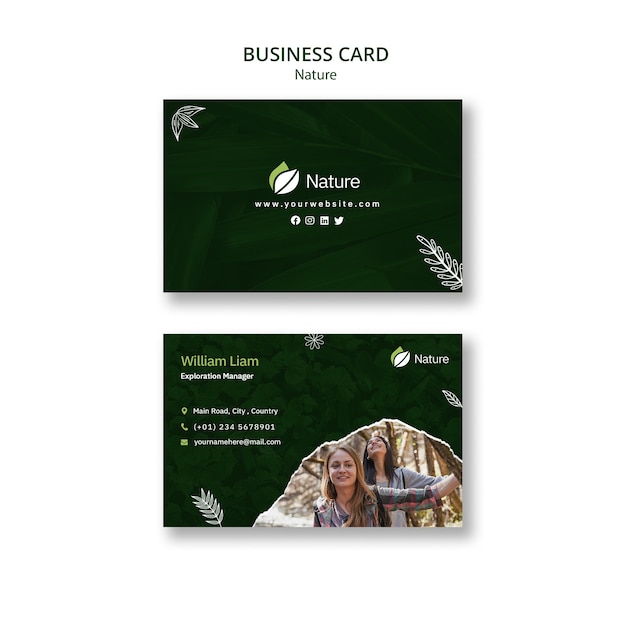 Free PSD flat design nature template – Download for PSD