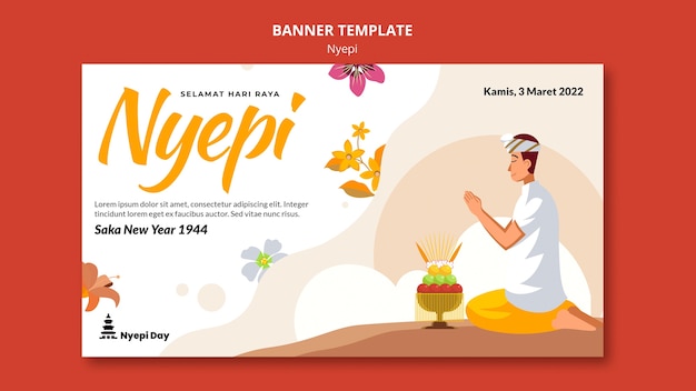 Modello nyepi dal design piatto