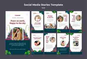 Free PSD flat design nyepi template