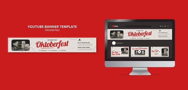 flat design oktoberfest template