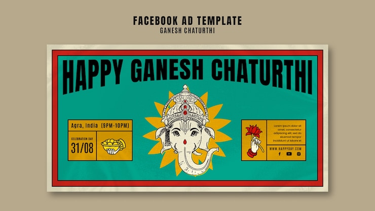 मुफ़्त PSD ओणम के दिन के लिए facebook विज्ञापन का फ्लैट डिज़ाइन टेम्पलेट