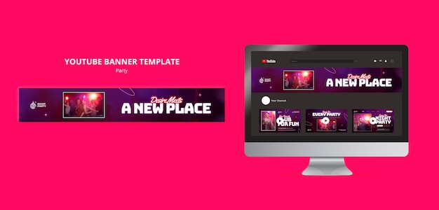 Flat design party design template