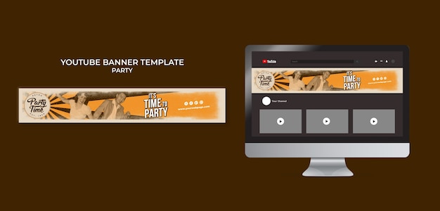 Flat design party template design