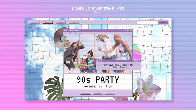 Flat design party template