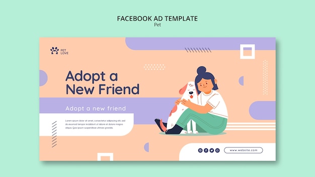 Flat design pet template