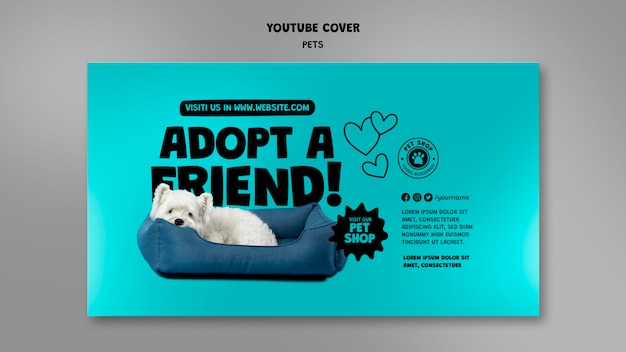 Flat design pet template