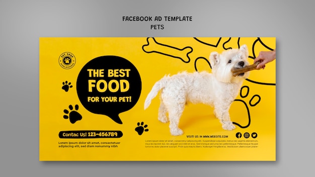 Free PSD flat design pet template