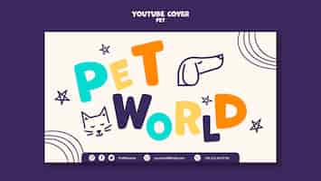 Free PSD flat design pet template