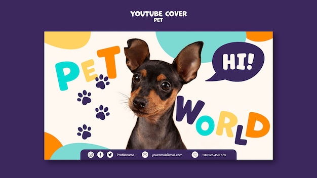 Flat design pet template