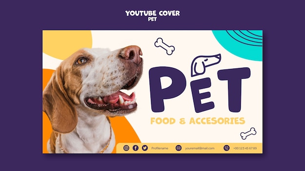 Flat design pet template