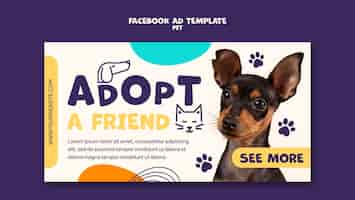 Free PSD flat design pet template