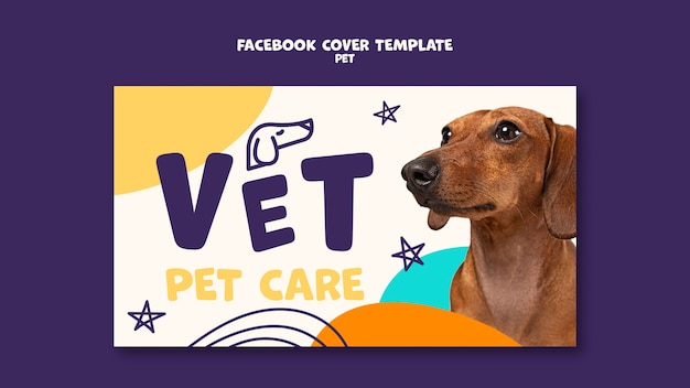 Flat design pet template