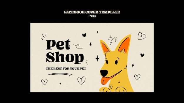 Free PSD flat design pet template