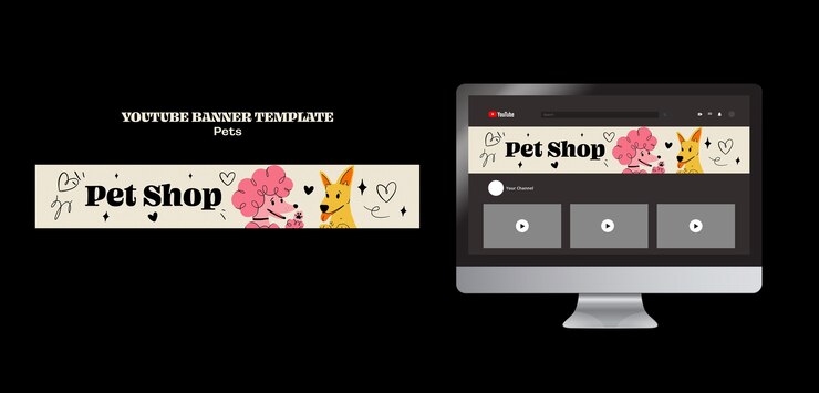 Free PSD flat design pet template