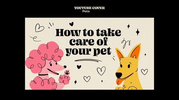Flat design pet template