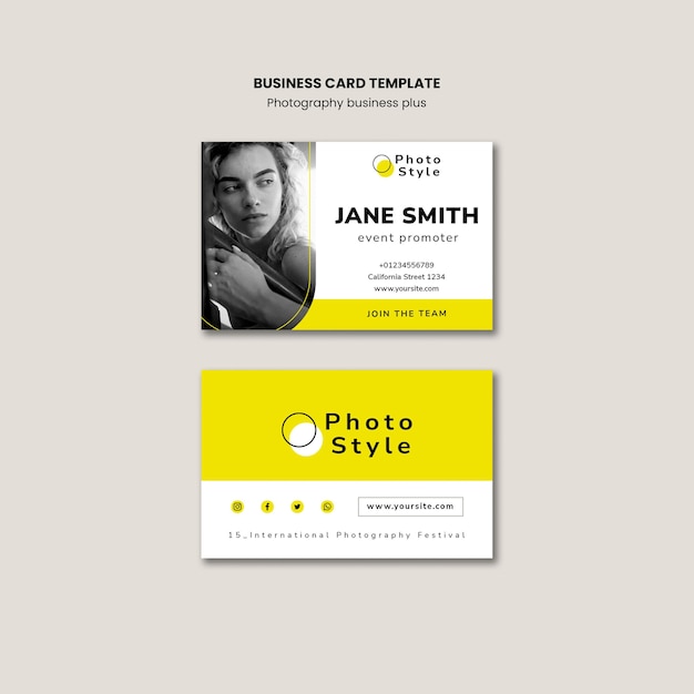 Flat Design Photography Template – Free PSD Download