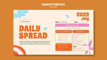 PSD gratuito modello di pianificatore di design piatto