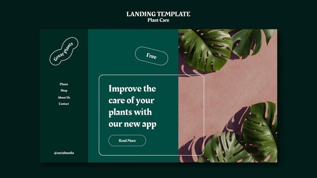 flat design plant care template