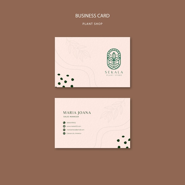 Flat design plant shop template