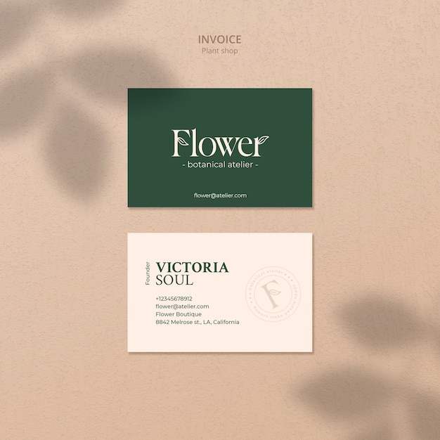 Flat design plant shop template