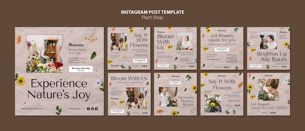 flat design plant shop template