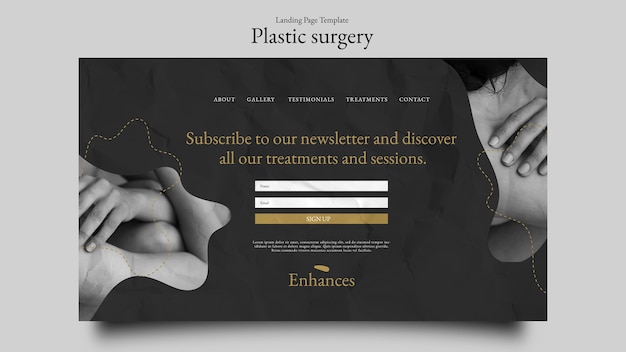 Free PSD flat design plastic surgery template