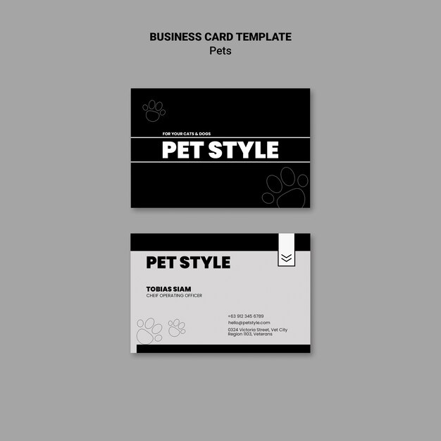 flat design product catalog business card template