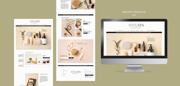 Flat design product catalog web template