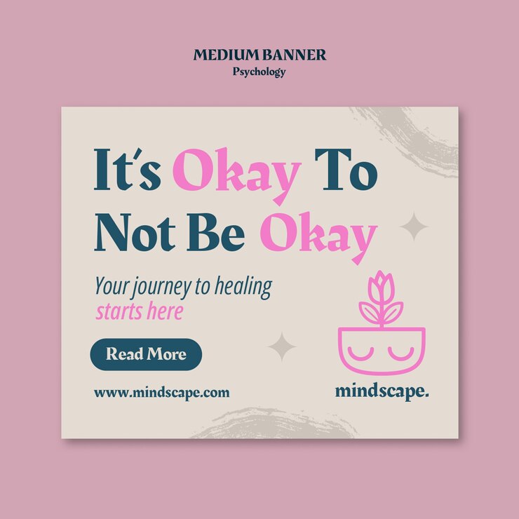 मुफ़्त PSD flat design psychology concept template