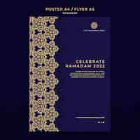 Free PSD flat design ramadan template