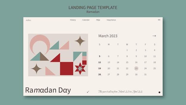 Flat design ramadan template