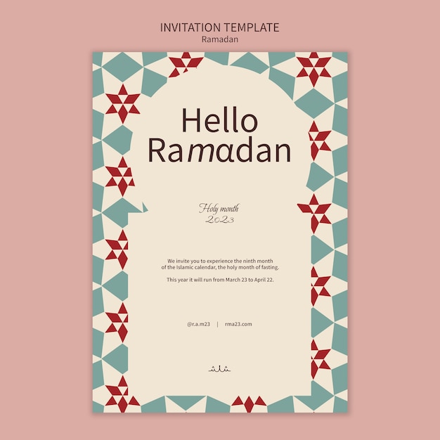 Flat design ramadan template