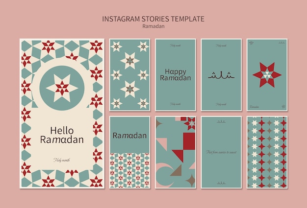 Flat design ramadan template