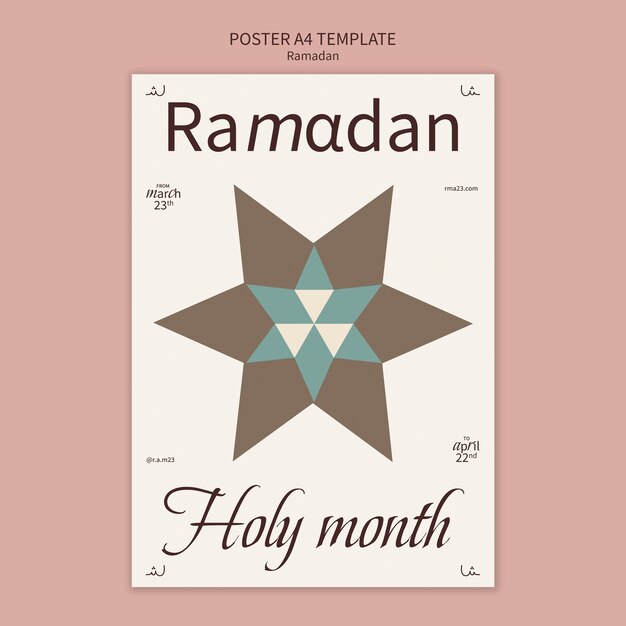 Flat design ramadan template