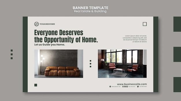 flat design real estate and building template