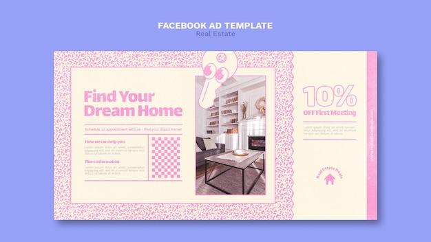 Free PSD flat design real estate template