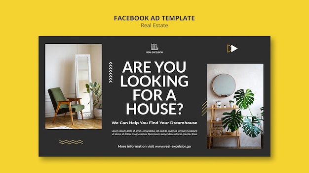 Real Estate Template with Flat Design – Free PSD Download