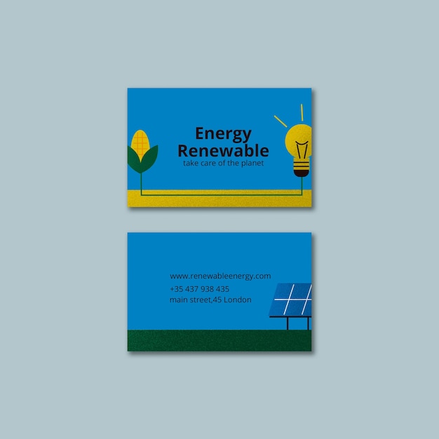 Free PSD flat design renewable energy template