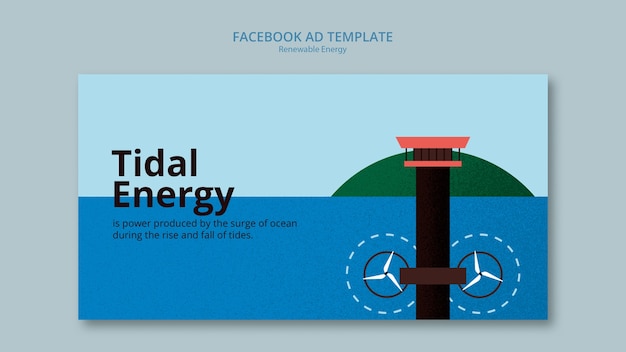 PSD gratuito modello di energia rinnovabile design piatto