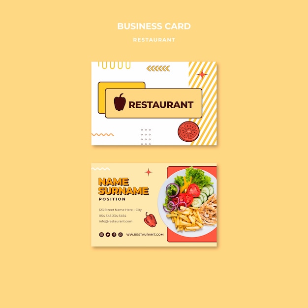 Flat design restaurant template