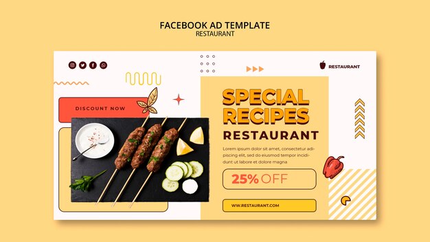 flat design restaurant template