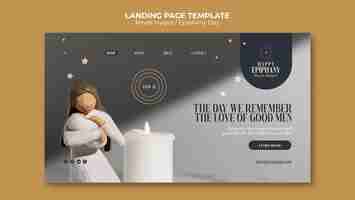 Free PSD flat design reyes magos template