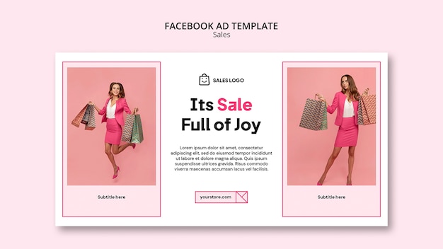 Free PSD flat design sale template design