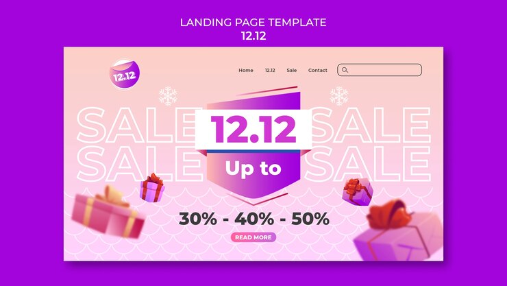 Free PSD flat design sale template