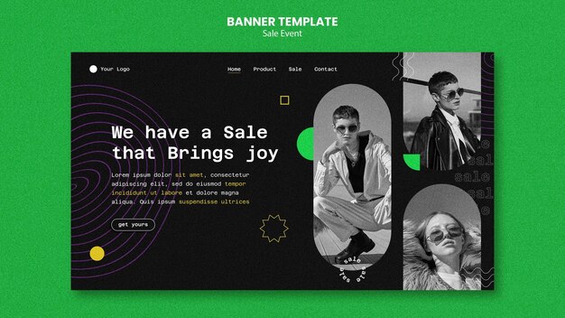 image slider website template free download Free PSD flat design sale template